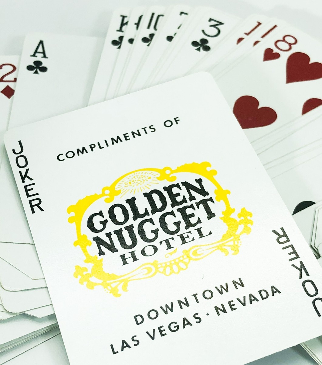 Vintage Golden Nugget Casino Playing Cards Complete Red Cut