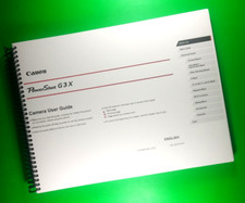 Owners Manual for Canon G3X Power Shot Camera 219 Pages W/Clear Covers 