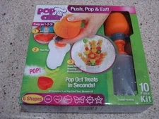PopChef Push Pop and Eat Vegetable Fruit Salad Shape Cutter Slicer 10 piece kit 