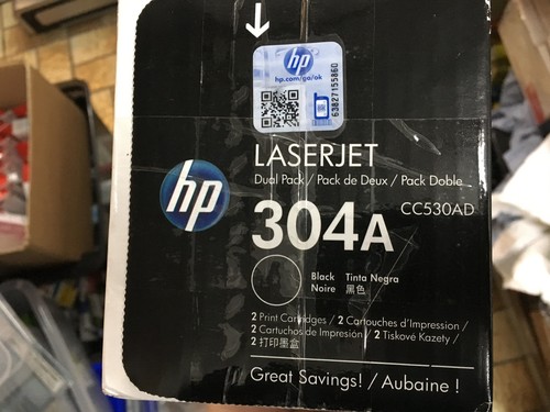 original HP Laserjet Toner 304A Black Schwarz CC530A CC530AD OVP Rechnung - Bild 2 von 3