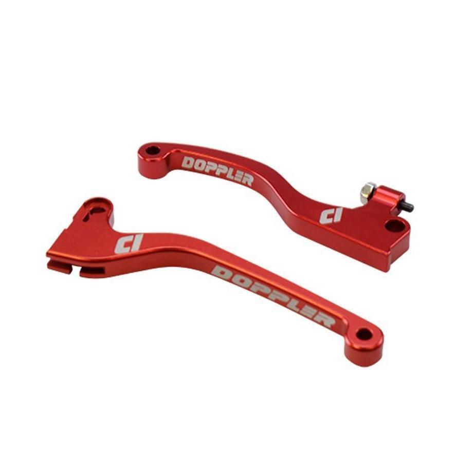 Leviers Sherco SE SM 2011-2026 Doppler CNC rouge - Paire leviers frein J.Juan