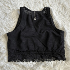 Savage X Fenty Sports Bra Lace Black Womens Size 8
