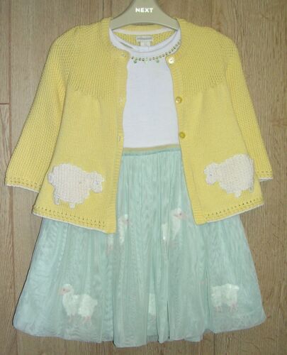 Cárdigan y vestido de tul de algodón amarillo para niñas Monzón 2-3 98 cm - Imagen 1 de 8