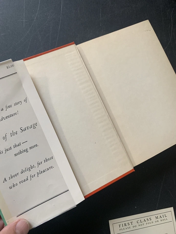 Signed Call of the Savage by Otis Adelbert Kline - 1937 1st edition - Image 2 of 4