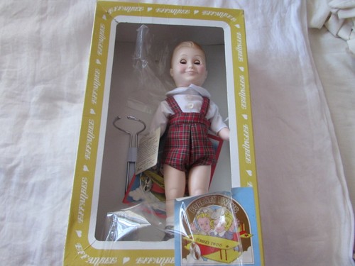 VTG Effanbee 11" Freddie DOLL Bobbsey Twins 1982 toy #1201 orig box sleep eyes