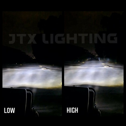 1 Pair, Black LED JTX Headlights, 5x7", RGB Rainbow Halo, suits MK Triton - Picture 9 of 9