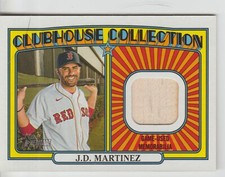 J.D. Martinez (Red Sox) 2021 Heritage #CC-JM Clubhouse Relic Bat Card FREE SH