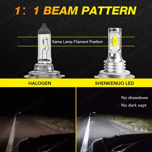 H7 H7 LED Headlight KIT Combo Bulbs High Low Beam Super Bright White 10000K - Picture 5 of 11