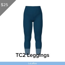 LuLaRoe BRAND NEW Leggings Solid Tealish Blue Rare TC2 Tall  Curvy 2 Sizes 18 