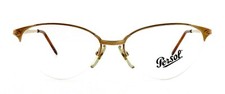 New Vintage PERSOL RATTI FRAS DB 57mm Gold Cat Eye Eyeglasses Frames Italy