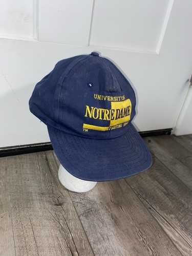 University Of Notre Dame Hat Fighting Irish Vintage Spell Out Signature Snapback