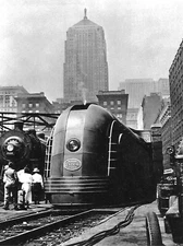 New York Central Mercury Streamline Steam Train Chicago Steampunk Picture 24x36
