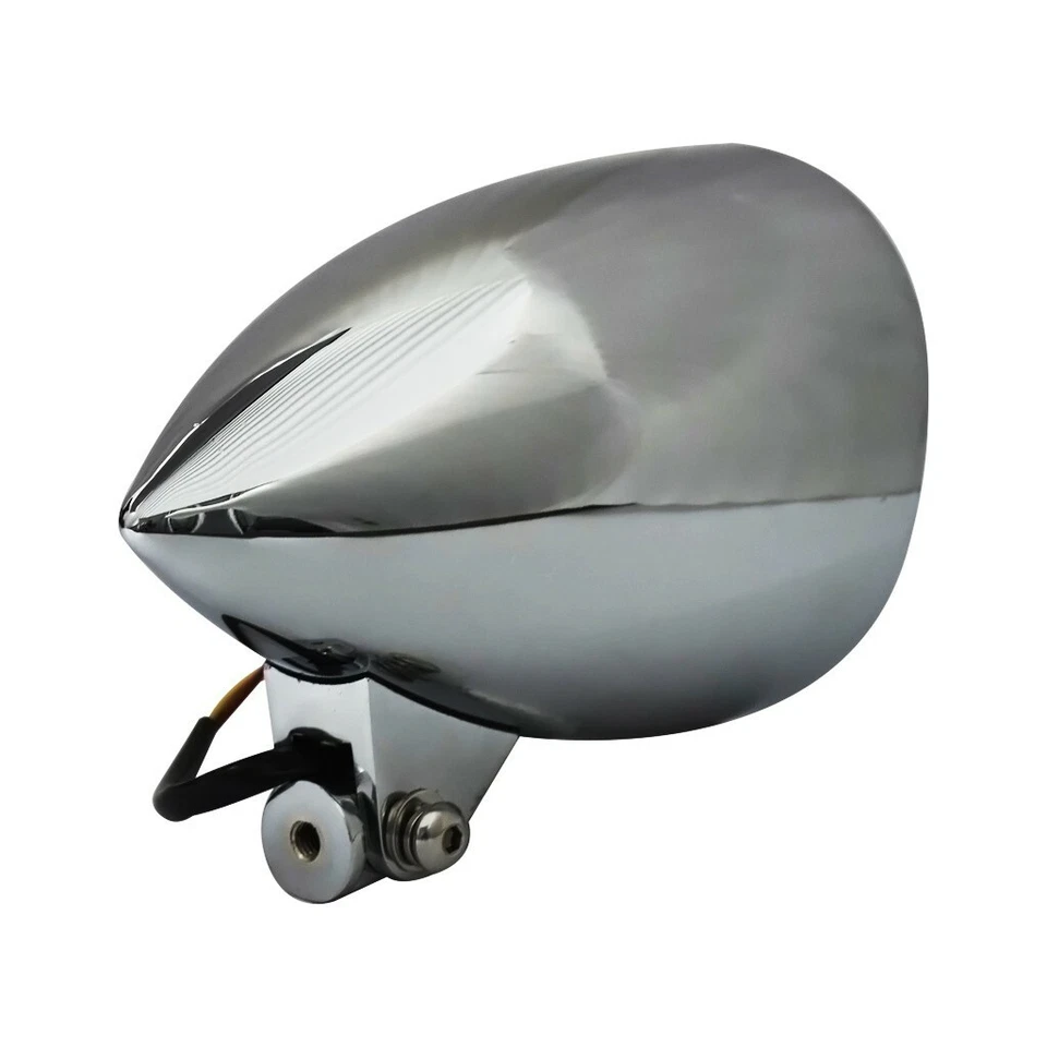 Farol bala prata para Dyna Harley Davidson Softail motocicleta bicicleta suja - Imagem 3 de 4
