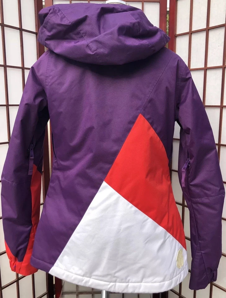 Jaqueta de esqui Special Blend First Chair Last Call feminina XS snowboard roxa vermelha - Imagem 2 de 4