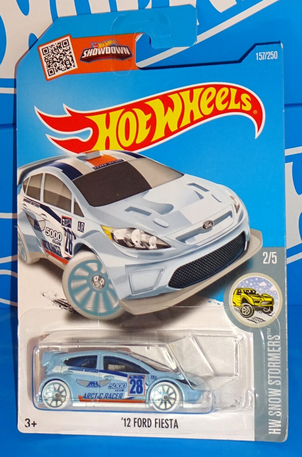 Hot Wheels 2016 HW Snow Stormers Series #157 '12 Ford Fiesta Light Blue w/ 10SPs