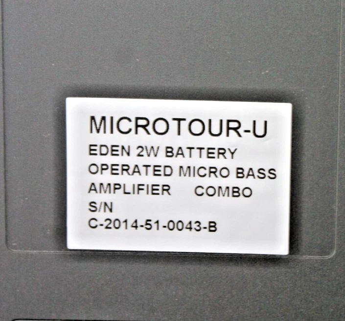 COMBO AMPLIFICADOR MICRO BAJOS A BATERÍA EDEN MICROTOUR-U 2W Foto 3 de 4