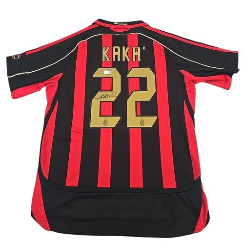 Ricardo Kaka Signed AC Milan Home Soccer Jersey #22 w/COA