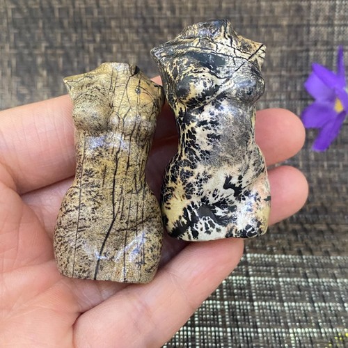 Raro dipinto tradizionale cinese naturale intaglio a mano modello femminile - Foto 10 di 10