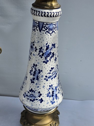 Delft Blue And White Clock Set Graniture Timepiece Movement Impressive Size 80cm - Picture 18 of 24