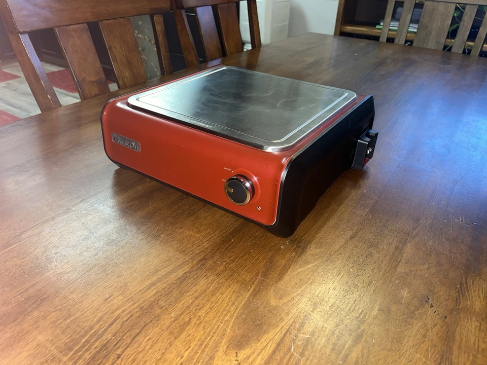 RARE CROCK-POT Hook Up WARMING TRAY HOT PLATE Connectable, RED Model SCCPMD4-R - Image 3 of 4