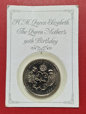 1990 Elizabeth II - £5 Five Pound Queen Mother 90th Birthday Coin - VERY NICE