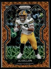 2020 Panini Prizm AJ Dillon Prizm Orange Velocity Laser Rookie