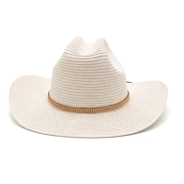 Pasionarte White Straw Cowboy Hat with Rainbow Chakra Bead Band NWT Cowboy Hat White Straw for Women for sale | eBay main image 4