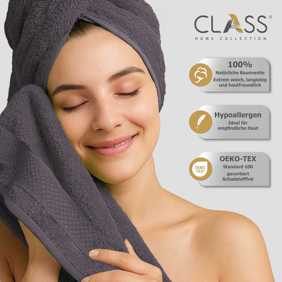 Handtuch Set Premium 2er 4er 10er 100% Baumwolle Frottee Weich Saugstark 500g/m² - Bild 2 von 4