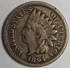 1864 P Philadelphia Indian Head Penny One Cent 1c Key Date Civil War Era M002
