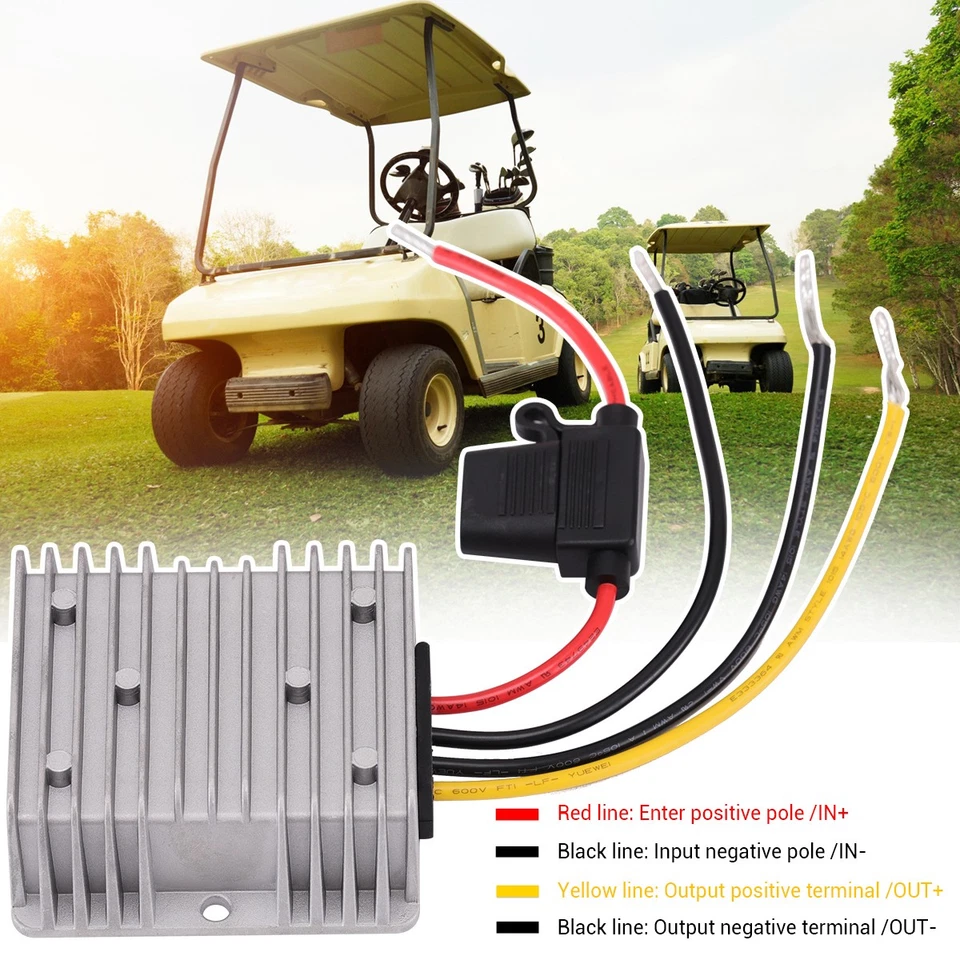 Convertidor regulador de voltaje DC 48V/36V/24V a 12V 20A 240W reductor impermeable Foto 3 de 4