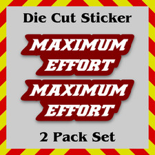 2 Pack-Maximum Effort Sticker, Deadpool Quote Waterproof Die-Cut Vinyl Decals