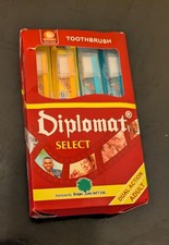 Diplomat Original Smokers Extra Hard Bristle Toothbrush. 3 Piece.