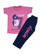 Kids Cotton Outfit T Shirt Pajama Set Lightweight Summer