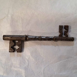 Vintage Metal Double Bit Keys Pair of 2 Metal Keys