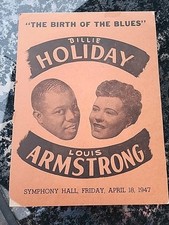 Billy Holiday Louis Armstrong The Birth Of The Blues Program Symphony Hall 1947