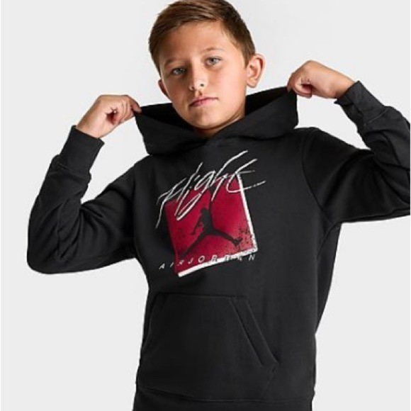 Jordan Big Boys Jumpman Flight Spray Pullover Hoodie, sweatshirt, S thumbnail 4