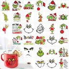 Christmas Face Decal Stickers for Crafts Small small and large, Green, Yellow