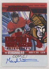 2019-20 Credentials Debut Ticket Access Autos Red /65 Max Veronneau Auto 05kc