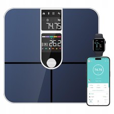 Healthkeep Bodenwaage, Bluetooth, Android und iOS, 180 kg, silber