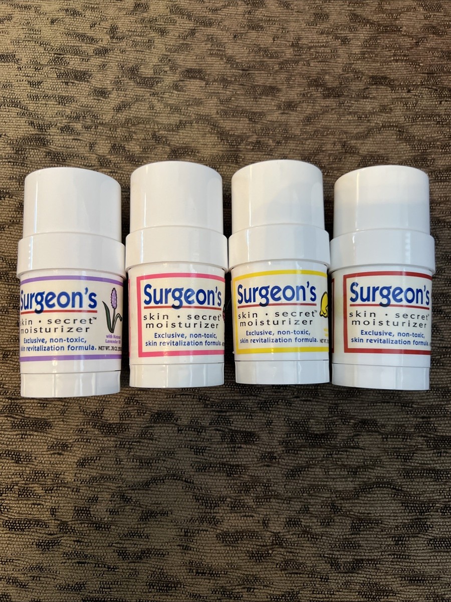 4 Surgeon's Skin Secret Beeswax Moisturizer .78oz. Twist-Up Stick