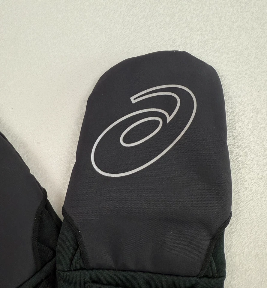 Asics Unisex Cubierta de Viento Guantes para Correr Envolturas Sobre Dedos Negro L ZC922 NUEVO CON ETIQUETAS Foto 4 de 4