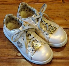 Disney Princess Gold Shoes Sneakers Lace Up Big Girl's Size 1