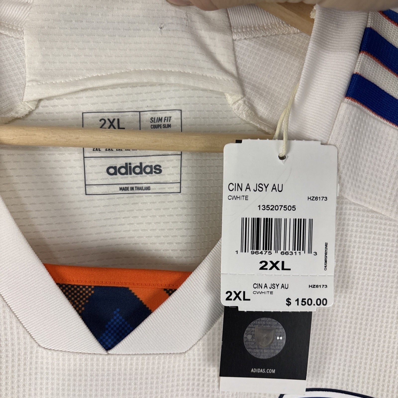 FC Cincinnati adidas 2024-2025 The Canvas Kit Authentic Jersey Off White 2XL NWT thumbnail 5