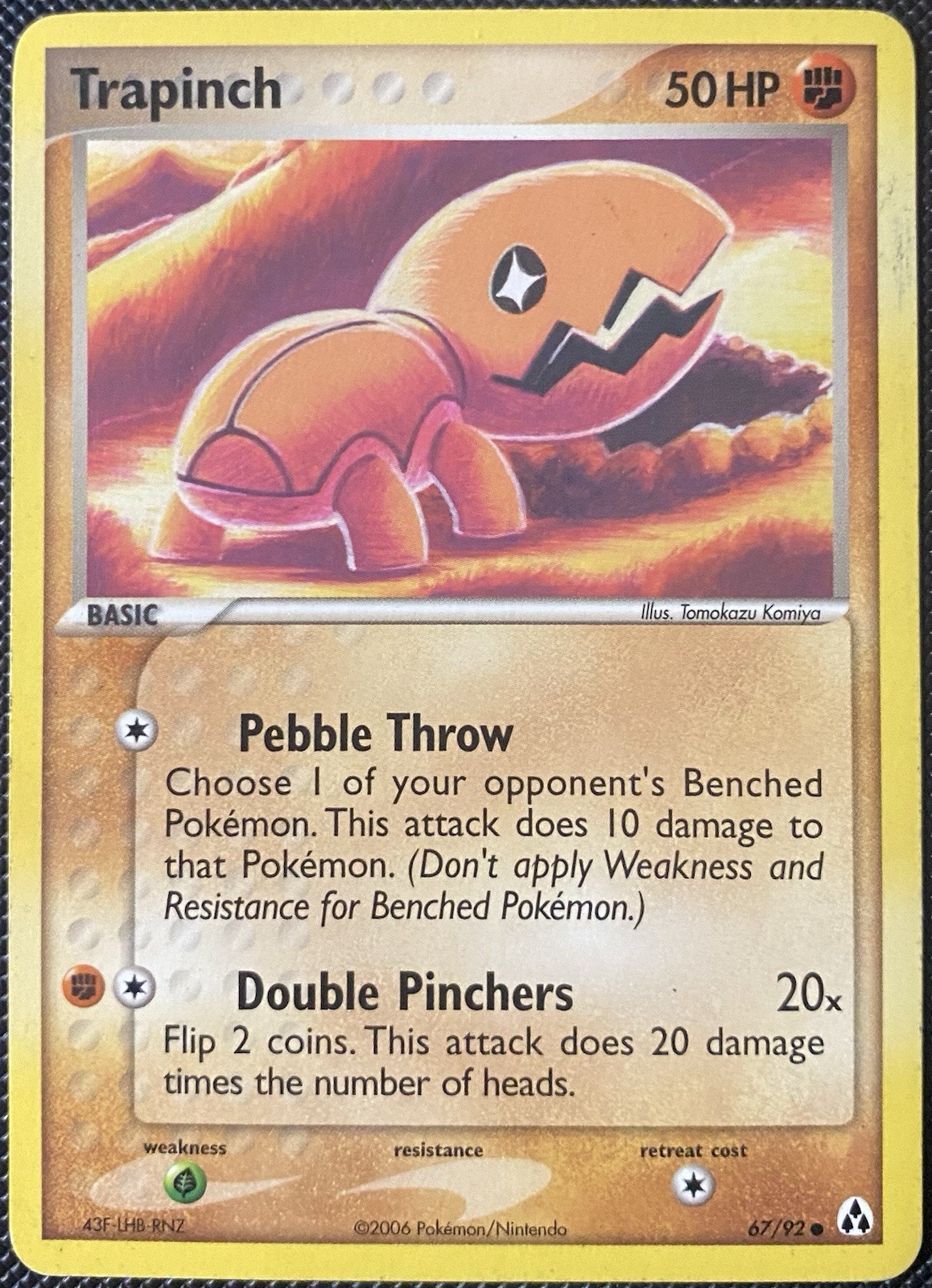 Trapinch 67/92 Legend Maker Regular - Pokémon Card