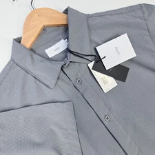 NEW ONIA Mens Travel Tech UPF Performance STRETCH MESH Gray Large L $110