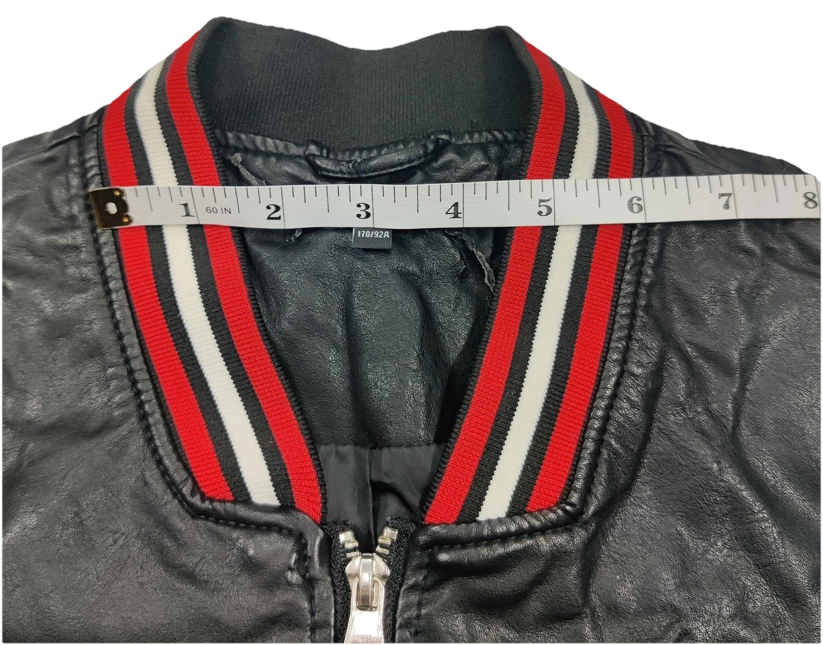 Cache Cache Bomber Jacket Womens Medium Black Fau… - image 7