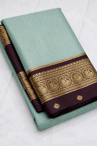 PARTY WEAR SOFT SILK INDIAN WEDDING WEAR KANJEEVARAM TRADITIONAL SAREE SARI
