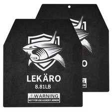 Weighted Vest Plates 9.8"x11" Steel Inserts for CrossFit, Rucking, Strength