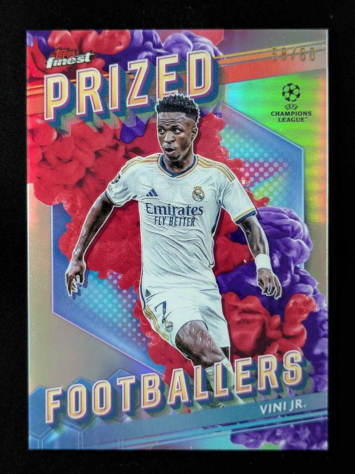 2023-24 Topps Finest UEFA VINICIUS JR. 58/60 Fusion Purple/Red SP #PFF-15