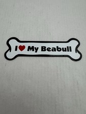 Magnet Dog Bone I Love My Beabull 7" x 2 1/4” Magnetic Sticker
